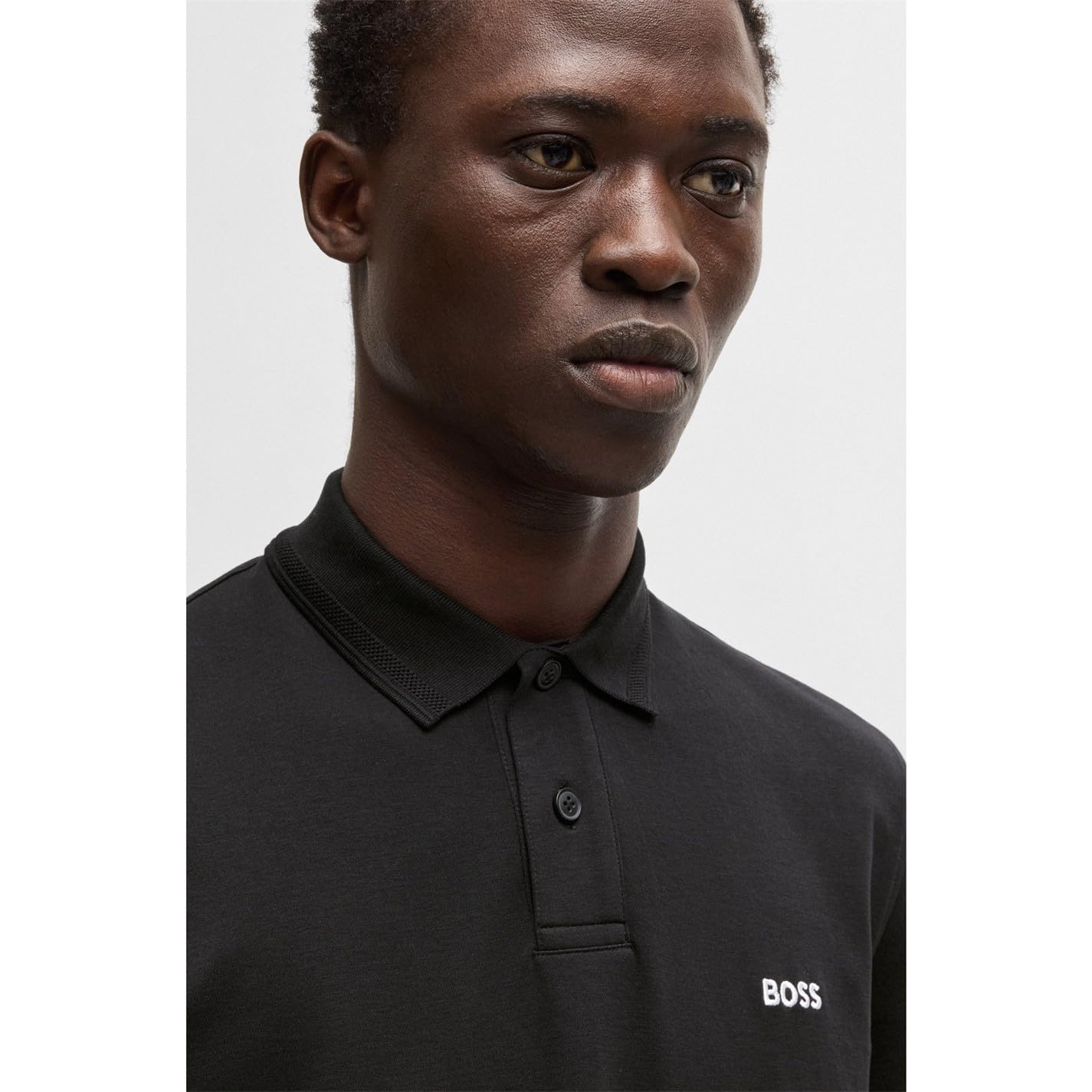 BOSS PE_Interlock, Polo Hombre, Black1,