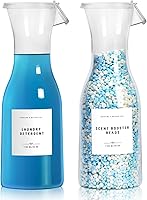 Vista 11 de Botella Dispensadora de Detergente para Ropa de 20 oz con Etiqueta Impermeable para Detergente de Ropa, Jabón, Suavizante de Telas, Blanqueador