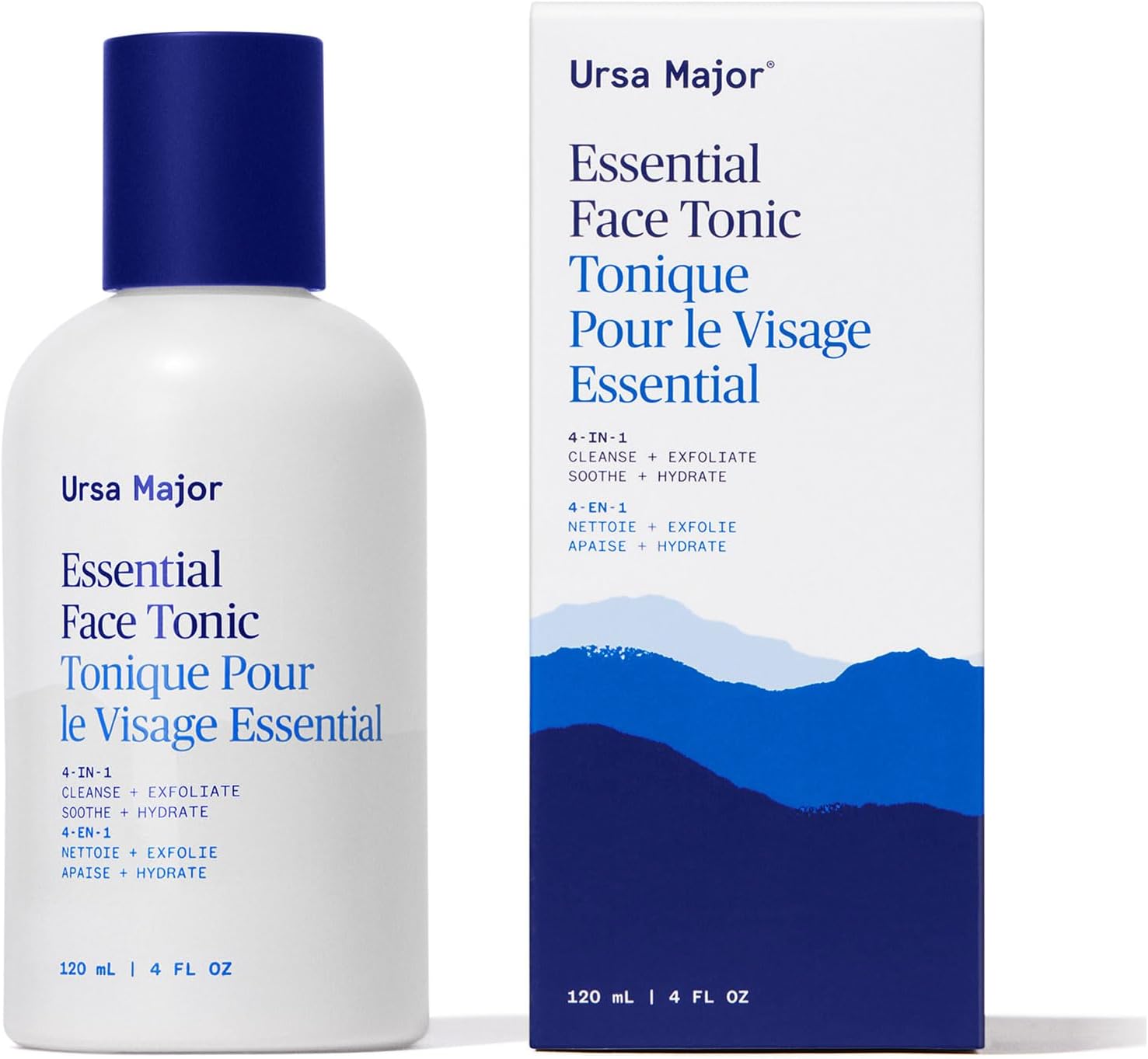 Essential Face Tonic | 4-in-1 Natural Toner to Cleanse, Exfoliate, Soothe and Hydrate | Vegan, Cruelty-Free, Non-Toxic | 4 Ounces