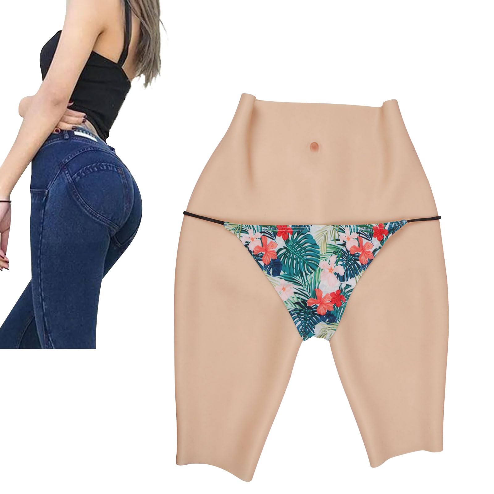 Ropa interior para ladyboy con moldeador de glúteos de silicona integrado 7