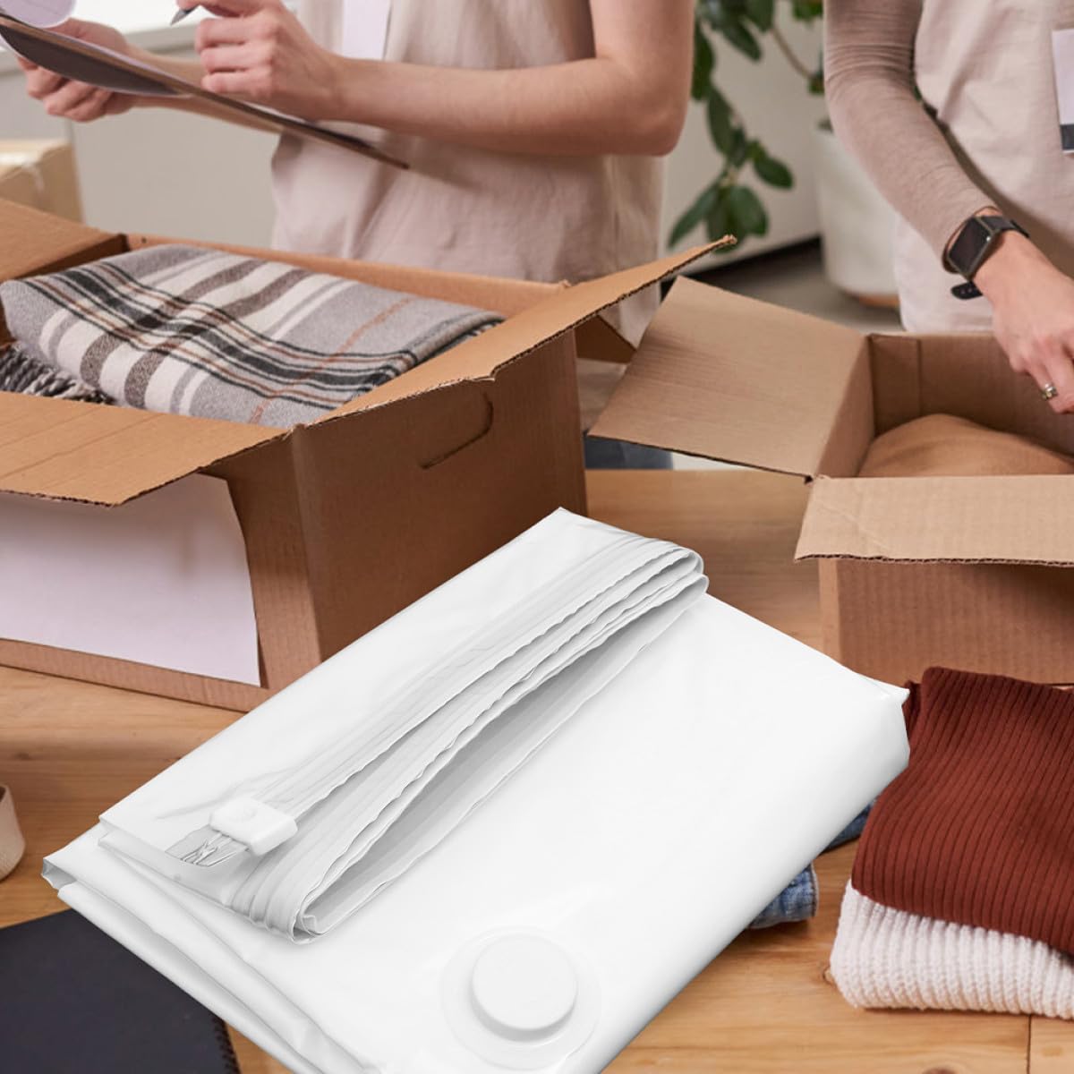 BESPORTBLE Bolsas de Almacenamiento para Mantas de Vacío 2 Piezas Sellado al Vacío para Colchones y Ropa, Adecuado para Ahorrar Espacio en Habitaciones y Sótanos