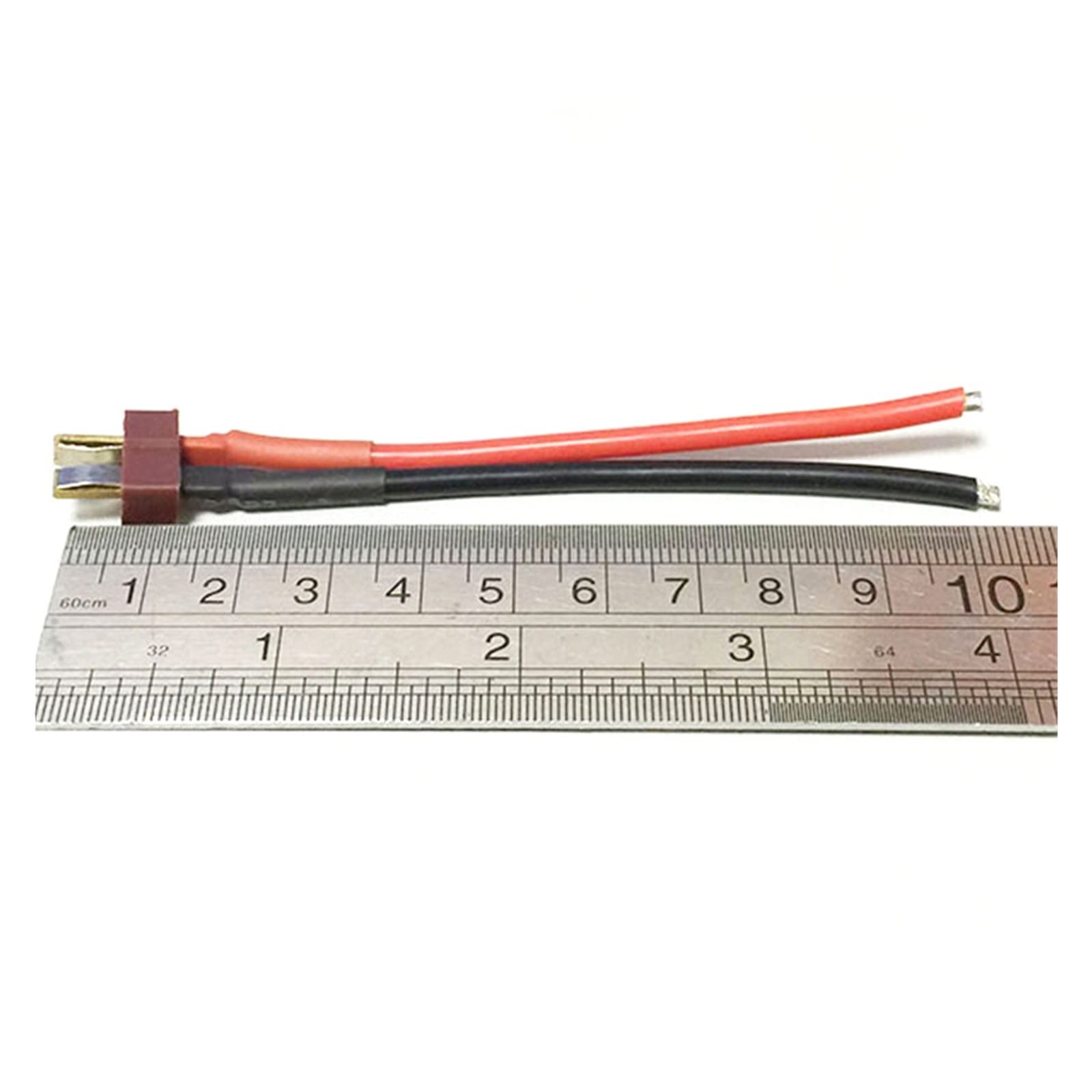 RIDENS 1PC T Male Connector Silicone Wire Cable 12AWG 10CM Long for RC