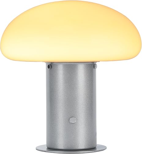 Miniatura 8 de Lámpara de hongo, lámpara de mesa retro con interruptor de control táctil, lámpara de mesita de noche regulable de 3 vías para dormitorio y sala de