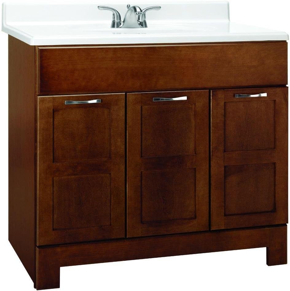CACO36Y Casual 36-Inch W Vanity Cabinet Only, Cognac