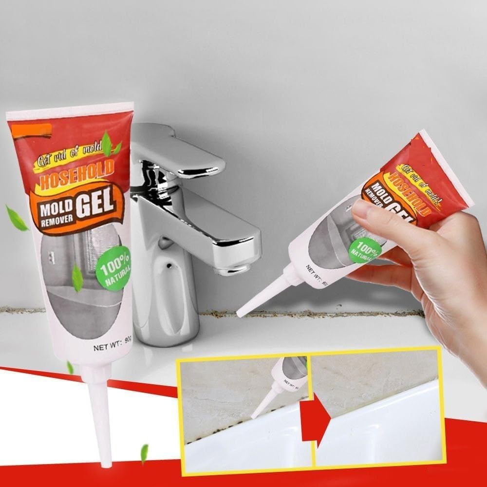 Aezta Mold Remover Gel for Wall Tiles Grout Sealant Bathroom Cleaning Home, Showers, Kitchen Sinks, Mildew Cleaner for Washing Machine Refrigerator Strips 1