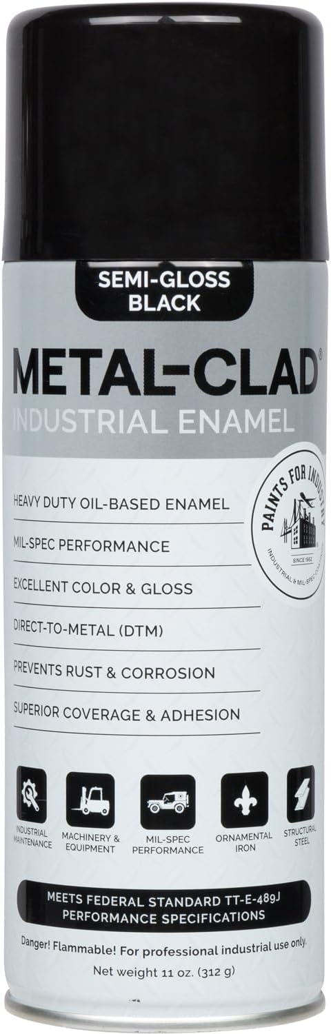 1 Can Aerosol Spray Paint (Semi-Gloss Black) 8-S-1722