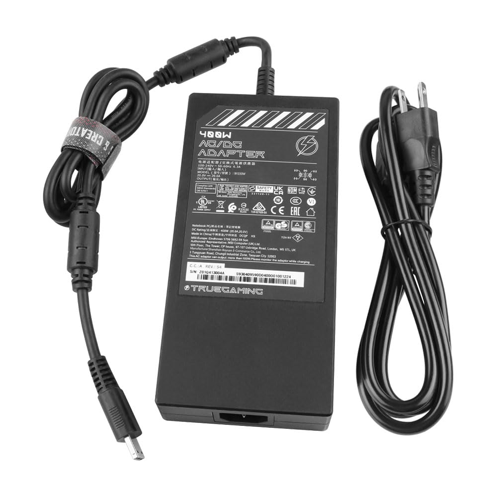 Amazon.com: 20V 20A 400W ADP-400CB B Charger Compatible with MSI