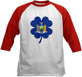 CafePress New York Clover Flag Kids Baseball Kids Jersey