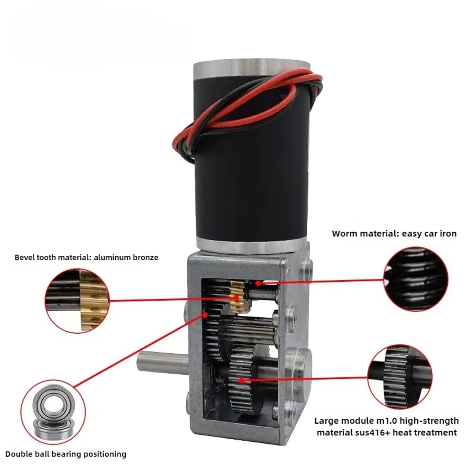 DC-Motor mit Drehmoment, niedriger Drehzahl, Rückwärtsgang und Rückwärtsgangregelung, 12/24 V mit einer schnellen Antwort(34 RPM,12V)