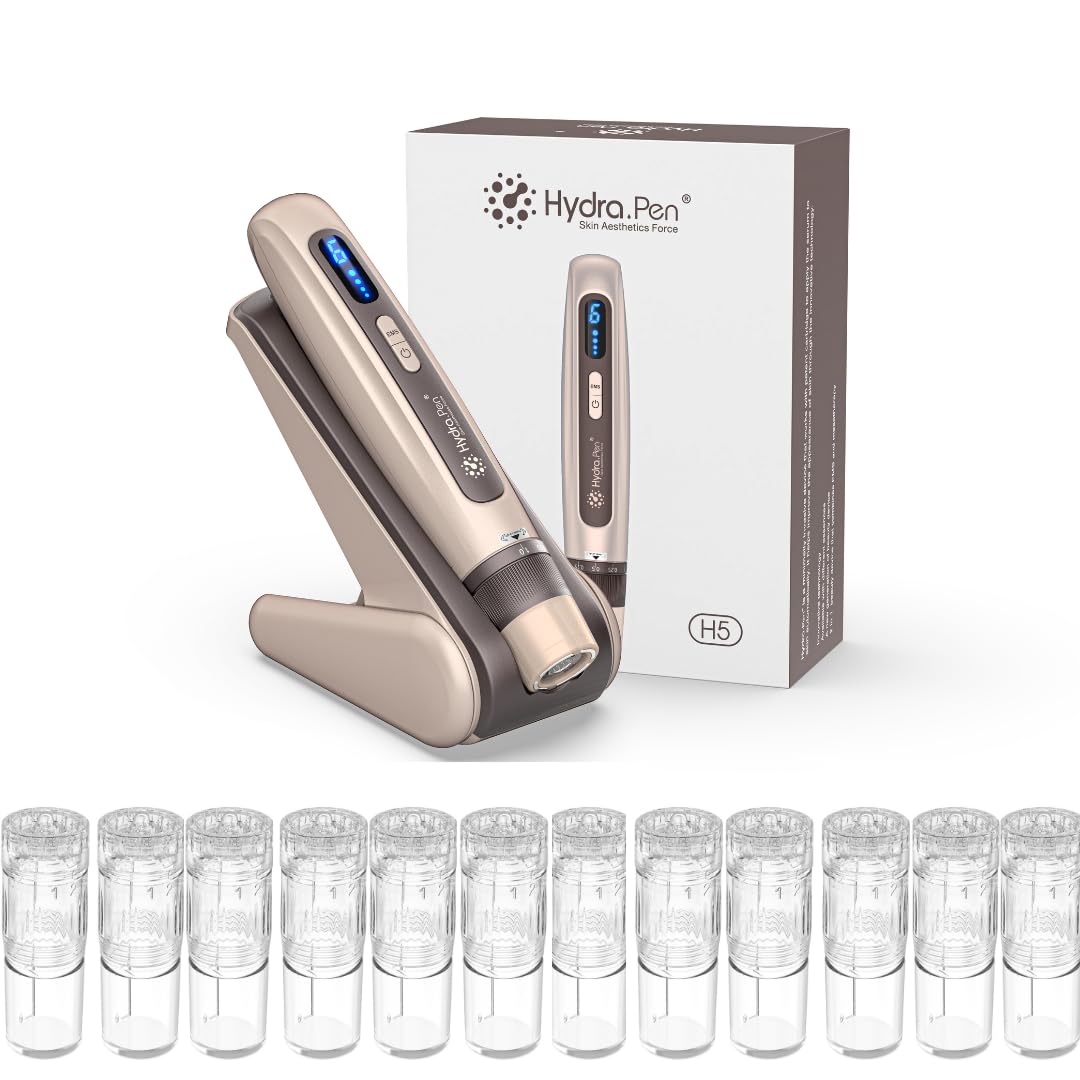 Gold Hydra.Pen H5 Professional Microneedling Pen, Wireless Serum