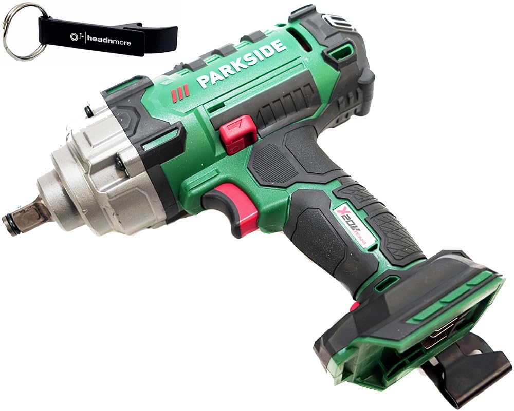 HEADNMORE® Bundle – PARKSIDE® 20 V akumulatorowa wkrętarka udarowa PASSK 20 w walizce transportowej + breloczek do kluczy HEADNMORE® (bez baterii)