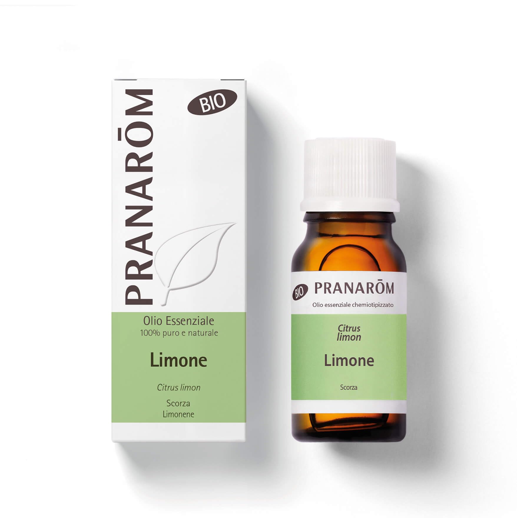 Pranarôm - Olio Essenziale di Limone Bio - 100% Puro e Naturale - Aiuto Naturale per la Digestione e il Benessere Intestinale - Uso Alimentare e Diffusione - 10 ml