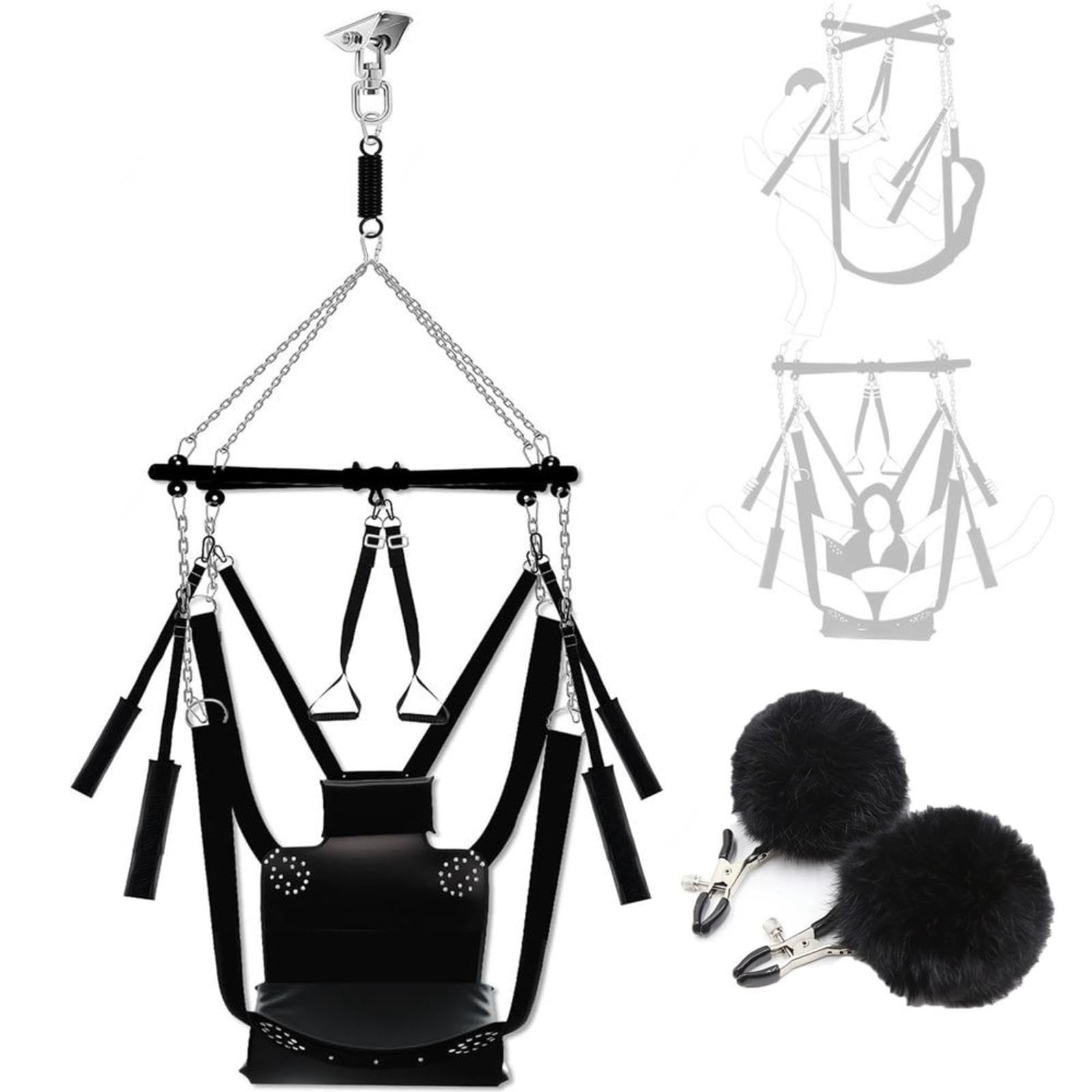 Balançoire Sexuelle Pour Adulte Plafond Balancoire Sexuelle Suspendue Pour Couple Suspendue Érotique Plafond Adulte Érotique Support Interieur Cuir Cuir Installation Facile,#1