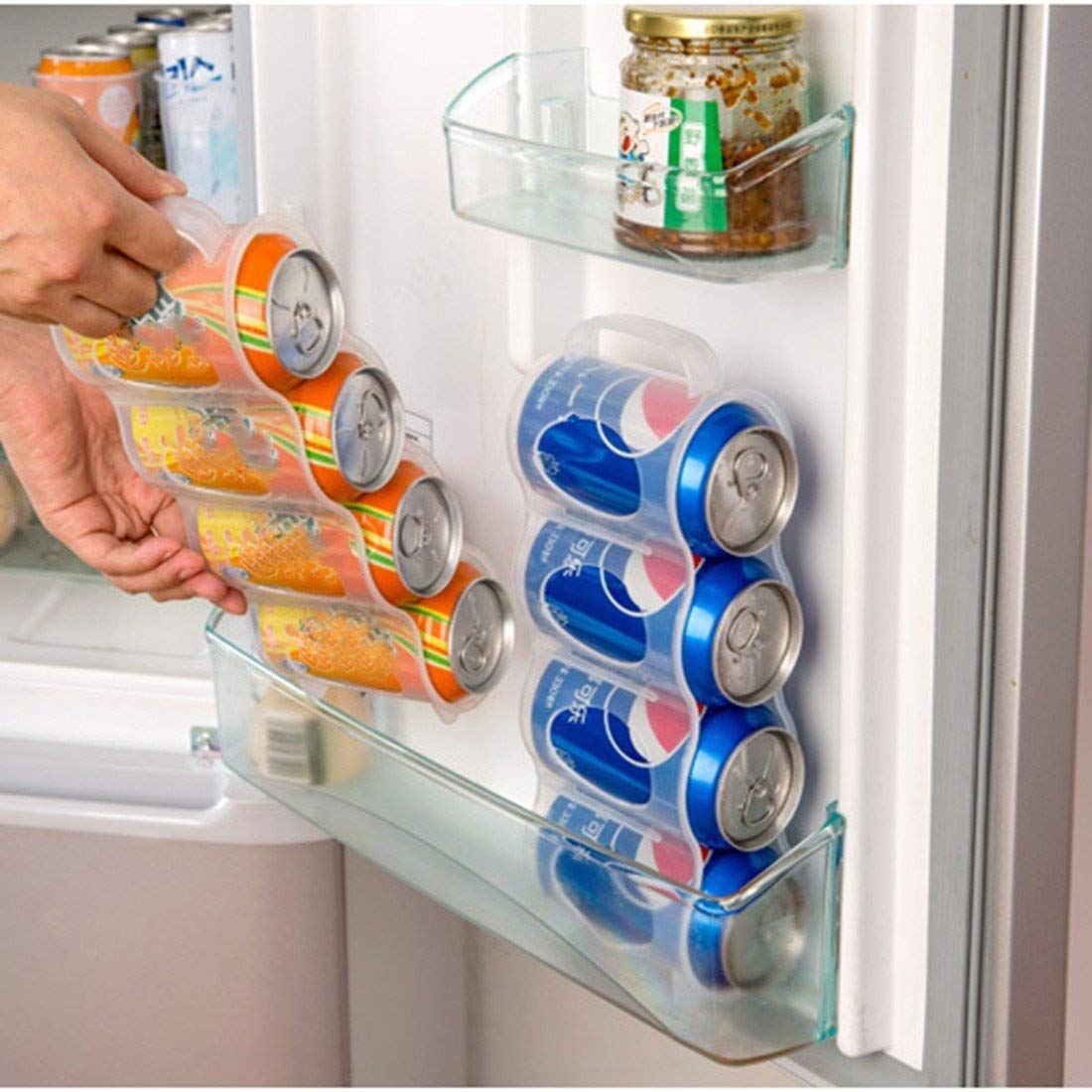 Distributeur de canettes à 2 étages - Support de rangement pour