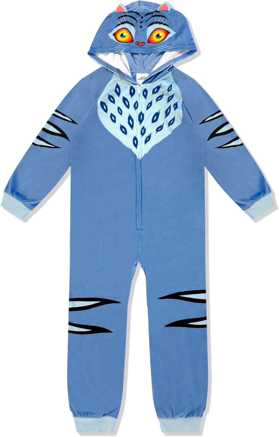 Kpop Demon Hunter Kids Onesie Pajamas - Boys Girls Long Zip Up Hooded Blanket Sleeper, One Piece Costume - Official License