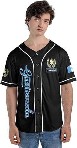 Miniatura 5 de Leeprints - Camiseta de béisbol de Guatemala personalizada para hombre y mujer, diseño de orgullo guatemalteco