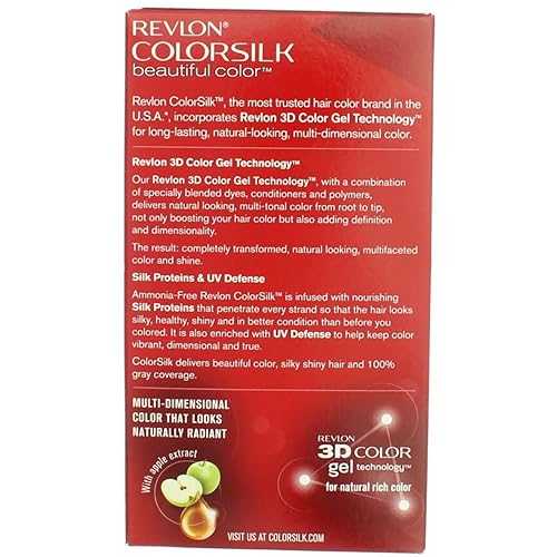 Miniatura 2 de Revlon ColorSilk - Tinte para el cabello 54 castaño dorado claro, 1 unidad (paquete de 2)