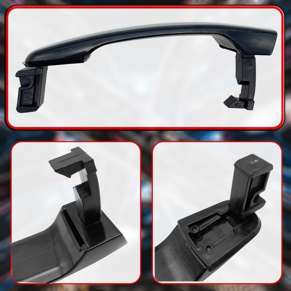 Cheriezing Exterior Door Handle, Front Left, Prime Black, with Keyhole, Compatible with Select Chevy Pontiac Models 2005-2009 Equinox Malibu, 2005-2010 Torrent G6, Replace# 22672194