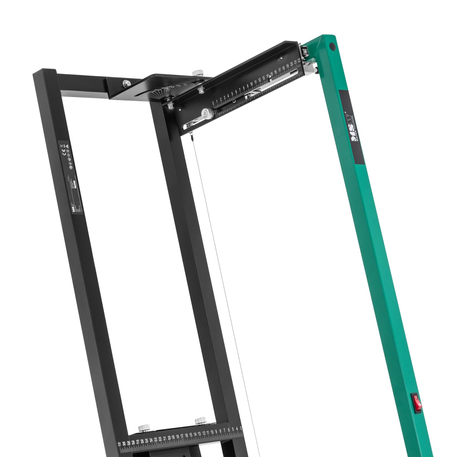 MSW przecinarka do styropianu 200 W 1350 mm z podstawką, uchwytem rusztowania, drutem, 5 zacisków styropianowych i tarnikiem do cięcia gorącego drutu, do styropianu, piła termiczna