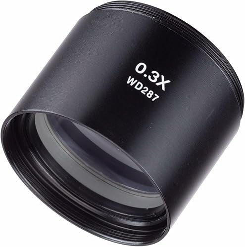 Miniatura 2 de AmScope Lente de Barlow ZM03 0.3X para las cabezas estéreo del microscopio de la serie ZM, montaje del diámetro de 157.5 ft m