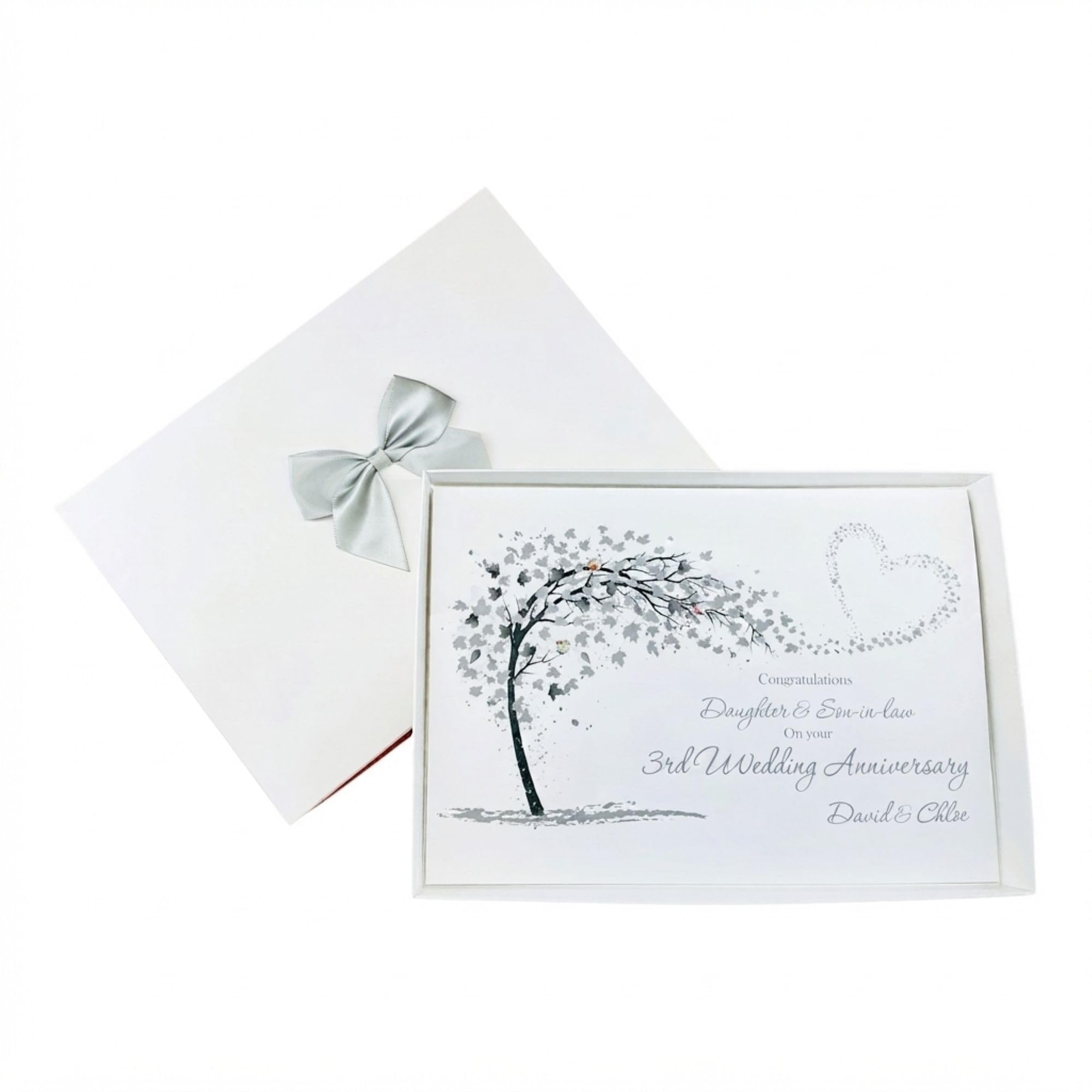 Daughter & Son-in-Law 3rd Wedding Anniversary Card Personalised - SH 324