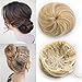 Produktbild TESS Haargummi Haarteil Dutt mit Haaren Ombre Hellgoldblond/Blond Glatt Haarknoten Hochsteckfrisuren günstig für Frauen 45g