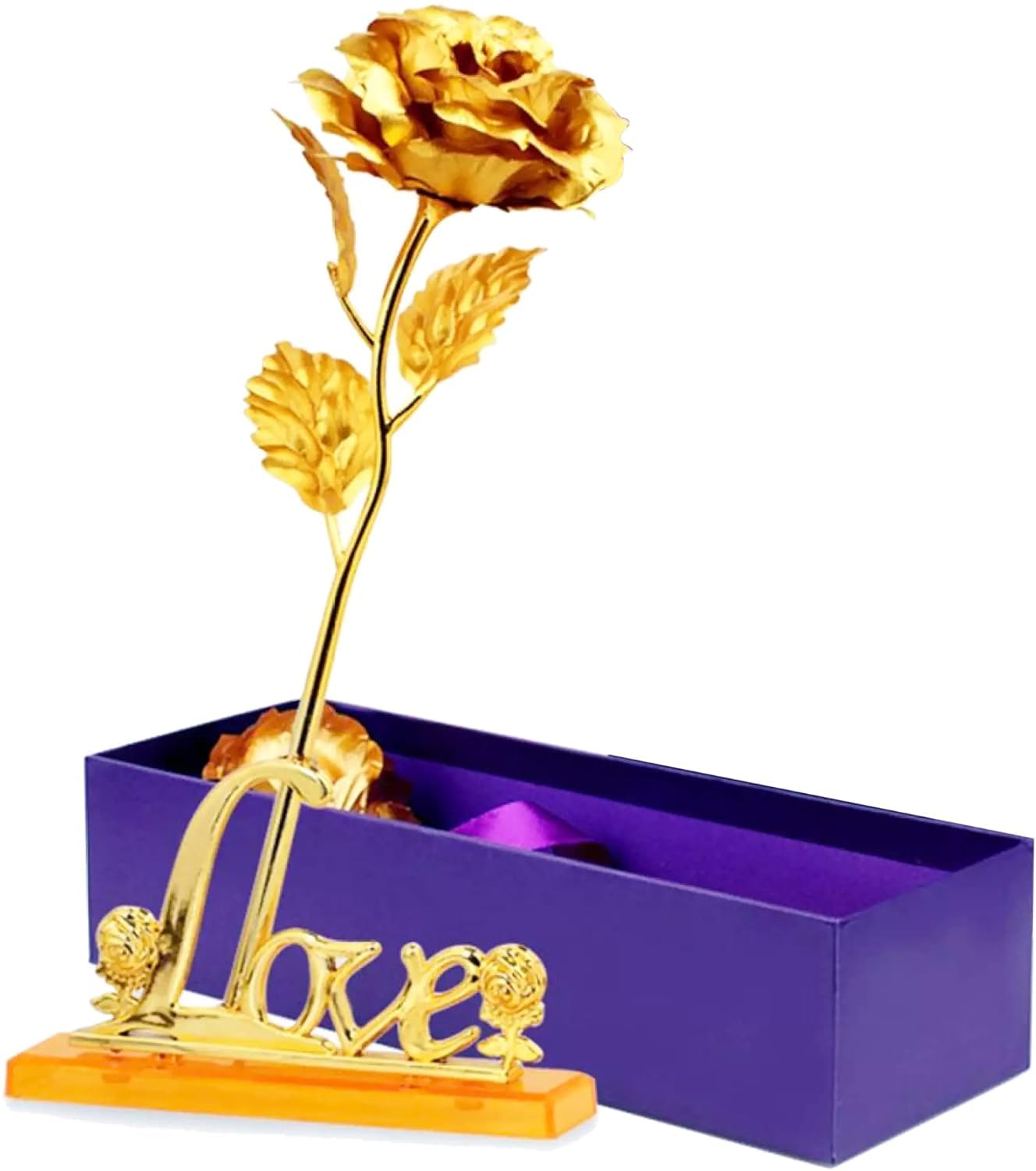 FRILZON Anniversary Wedding Birthday Gift for Girlfriend Boyfriend Girls Boys Husband Wife Love Couple Decorative 24k Gold Plated Artificial Rose Flower with Box and Cary Bag (B0D3BVZ3SK) Amazon Price History, Amazon Price Tracker