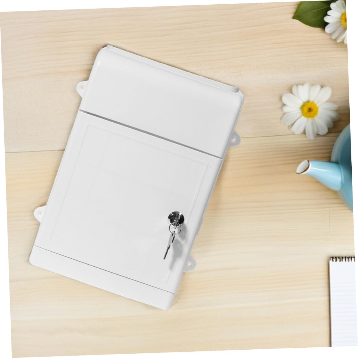 Veemoon 2set Wall Mount Mailbox Rainproof Letter Box Office and Community Suggestion Box Large Capacity Easy Installation