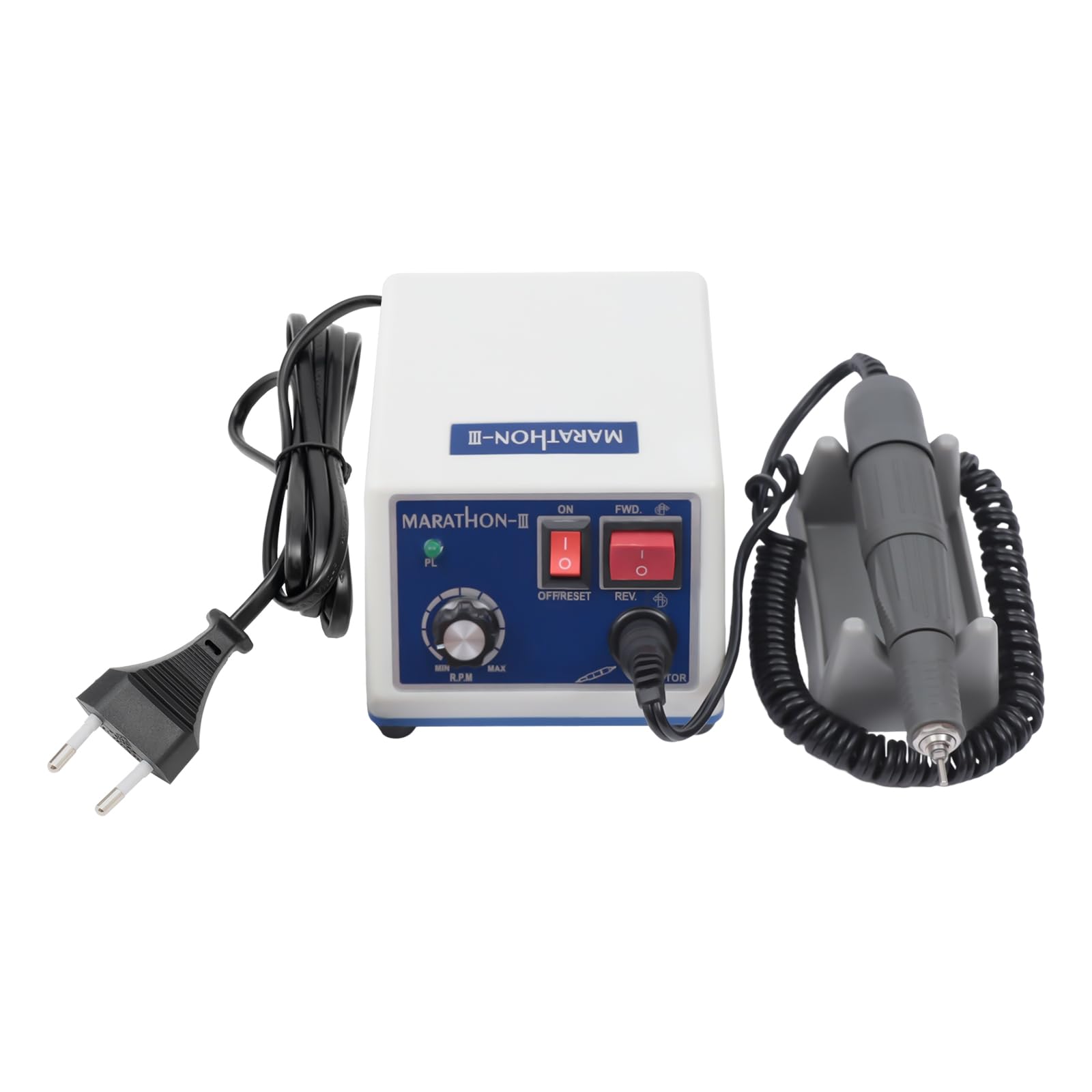 Labor Mikromotor 35000rpm Elektro Mikromotor Schleifmaschine mit Positiver Negativer Schalter Pedal Abnehmbarer Handgriff Schneiden Schleifen Polieren