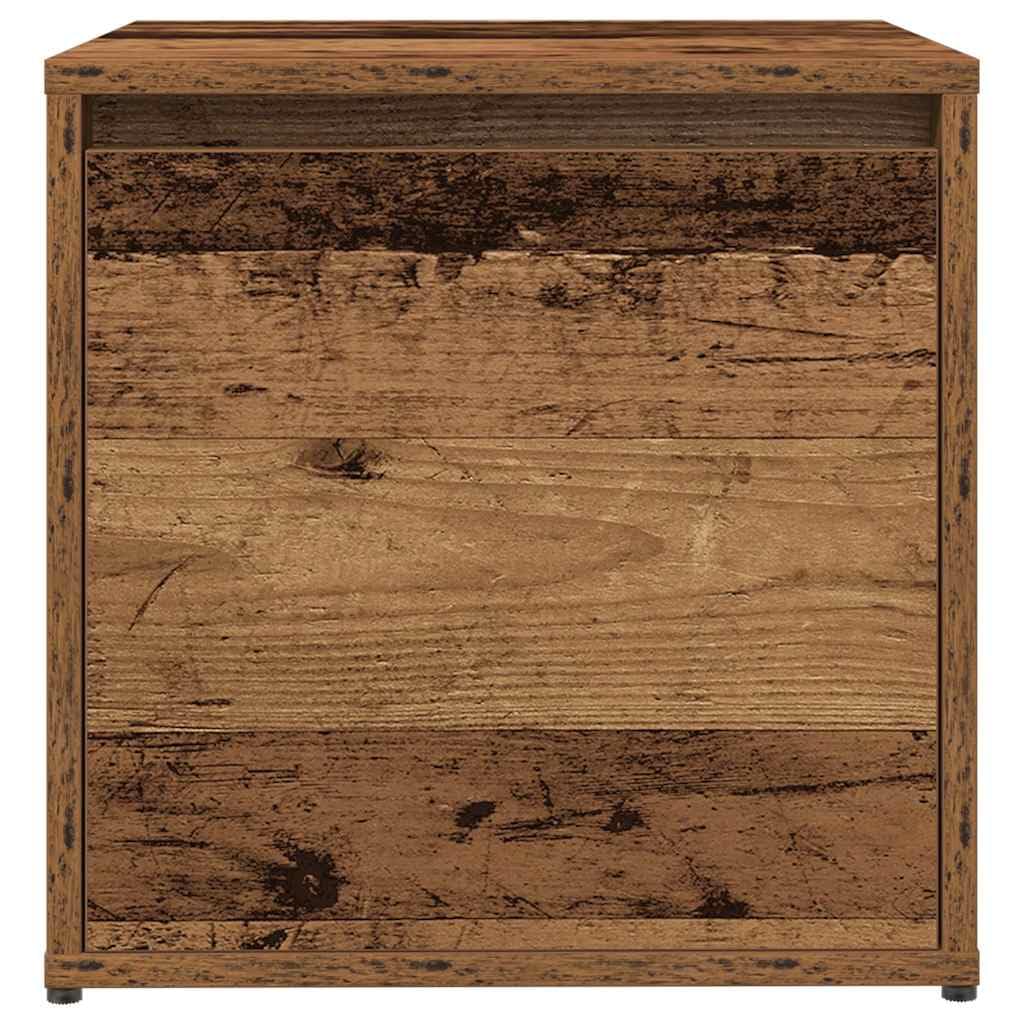 Juego de muebles de pasillo de madera tallada en madera vieja con espejo y
