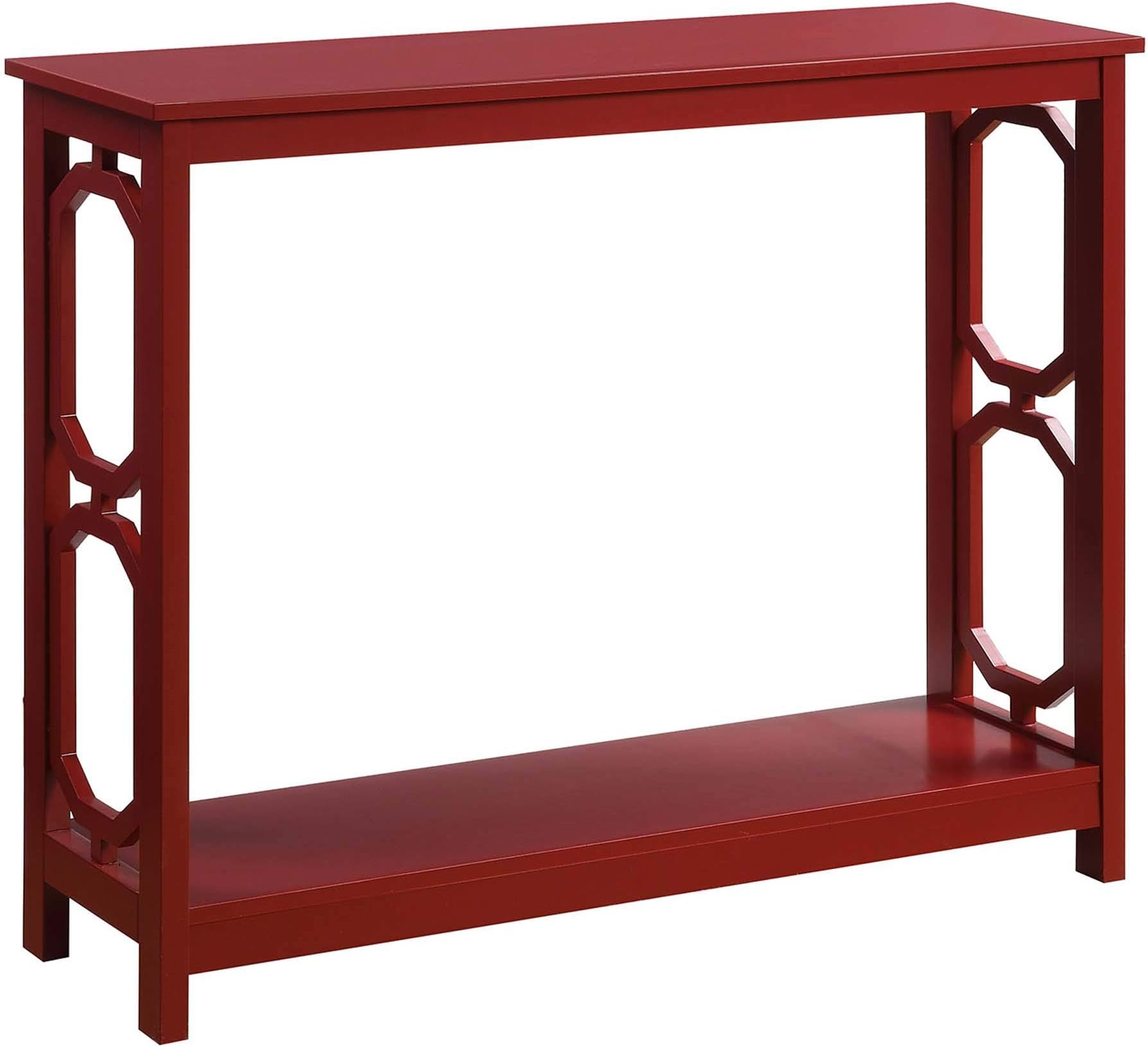 Convenience Concepts Omega Console Table, Cranberry Red