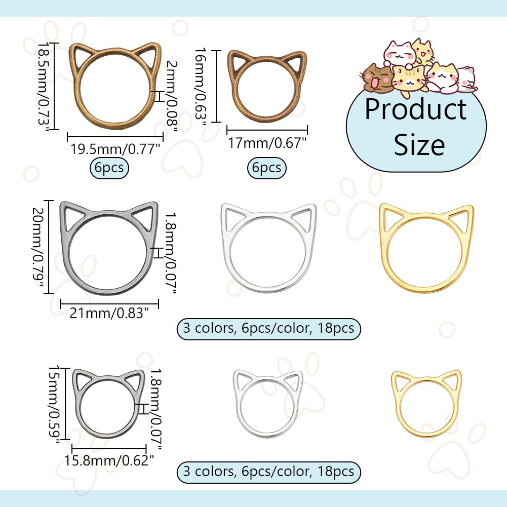 Kit De Ganchillo En Forma De Gato: 4 Anillos Y 8 Marcadores De Puntos – Accesorios Divertidos Y Prácticos Para Tejer
