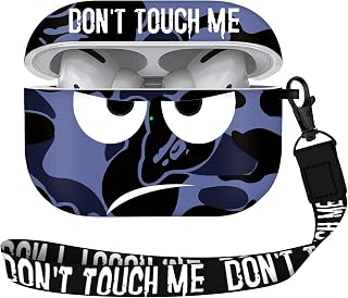 Compatible with Airpods Pro 3 Case(2025),Don't Touch Me for Airpods Pro 3rd Generation Cases Cover with Lanyard Soft Silicone Cute Shockproof Cover for Women Men