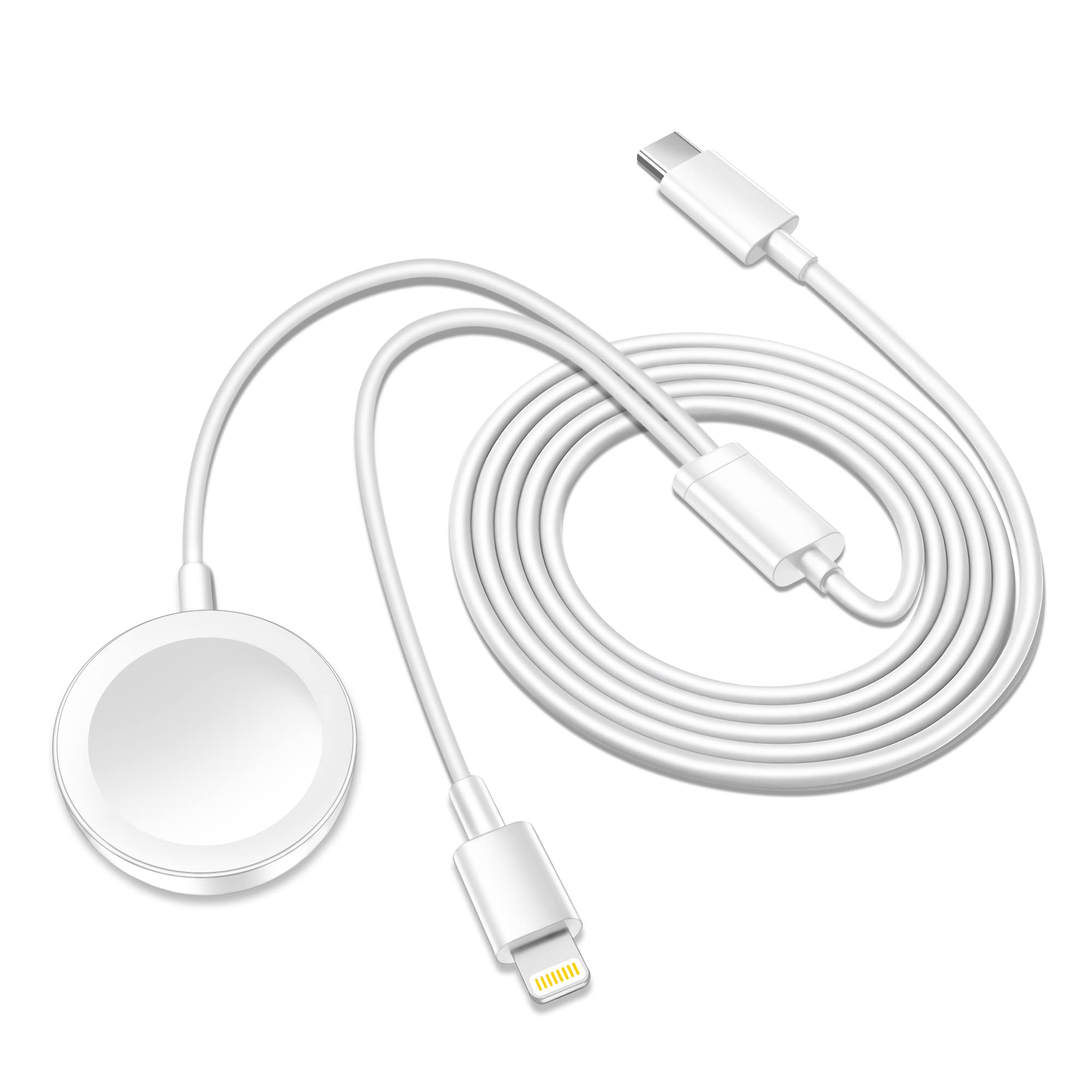 ???????????????? ???????????????????????????????? for Apple Watch Charger,2-in-1 USB C Charger for iWatch & iPhone,[Portable] Magnetic Fast Charging Cable Compatible with iWatch Series/Ultra/8/7/6/5/SE & iPhone14/13/12/iPad