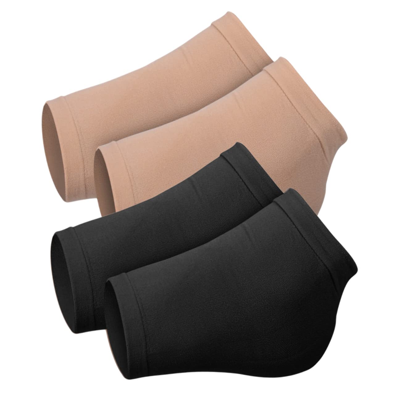 Beaupretty 2Pairs Portable Silicone Heel Socks for Cracked Reusable Moisturizing Heel Sleeves for Men Women Comfortable Support for All Day Wear and High Heel Use