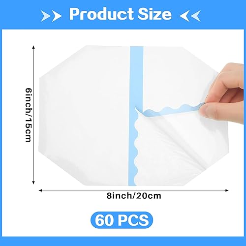 Miniatura 2 de 60 cintas octágonas de levantamiento de muslos, cinta invisible para muslos, cinta adhesiva transparente para celulitis, para mujeres y niñas, 8 x 6