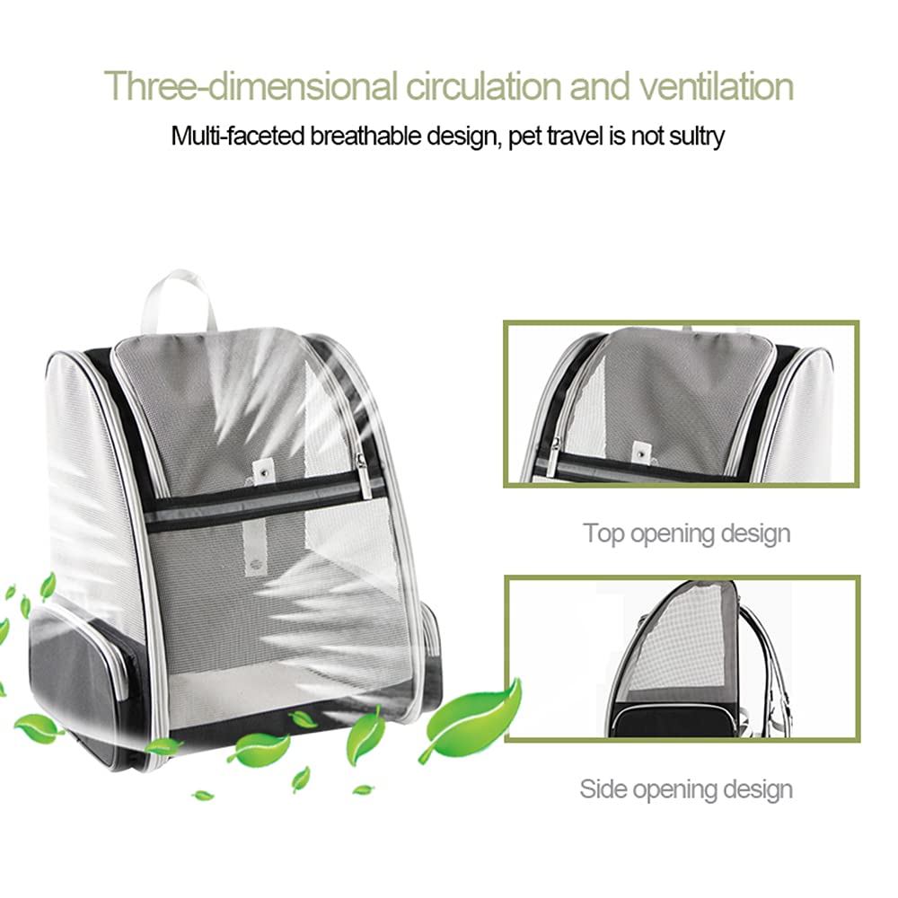 MENG Borsa da Trasporto per Cani Gatti Traspirante Zaino per Animali Domestici Portatile Zaino Trasportino Pieghevole per Viaggio Campeggio, Carico Massimo 10 kg