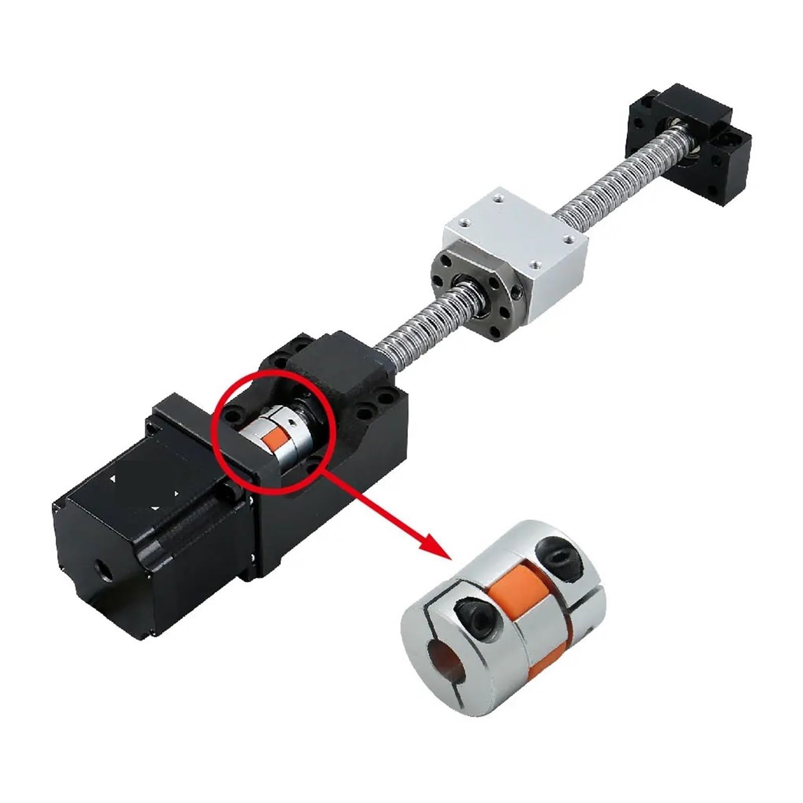 Connecteur d'accouplement d'arbre flexible en aluminium D30L40 à six mâchoires CNC 6/6,35/8/10/12/12,7/14/16 mm, 1 pièce(6.35x14)