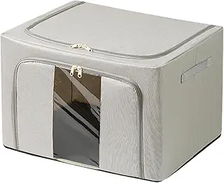 Clothes Boxes, Foldable Containers, Foldable Storage Bin, Oxford Cloth Mate | rial Large Capacity Built-in Solid Steel Frame Sturdy Enhances Organization, Stackable