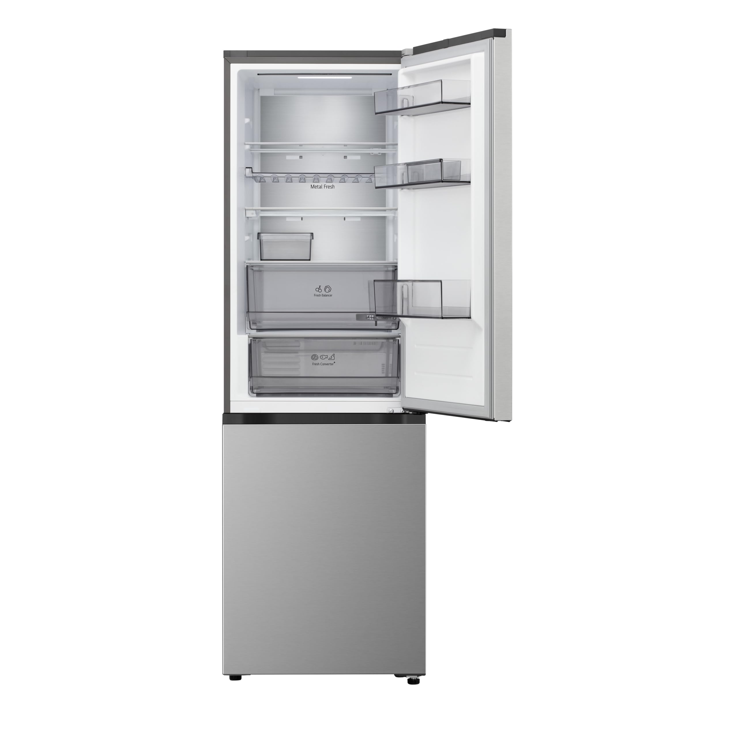 LG GBBS514CPY Fit&Max - Frigorífico y congelador totalmente integrado (333 L, 1860 mm de altura, compresor Smart Inverter, DoorCooling+, FRESHConverter+, silencioso, plateado, clase energética C)