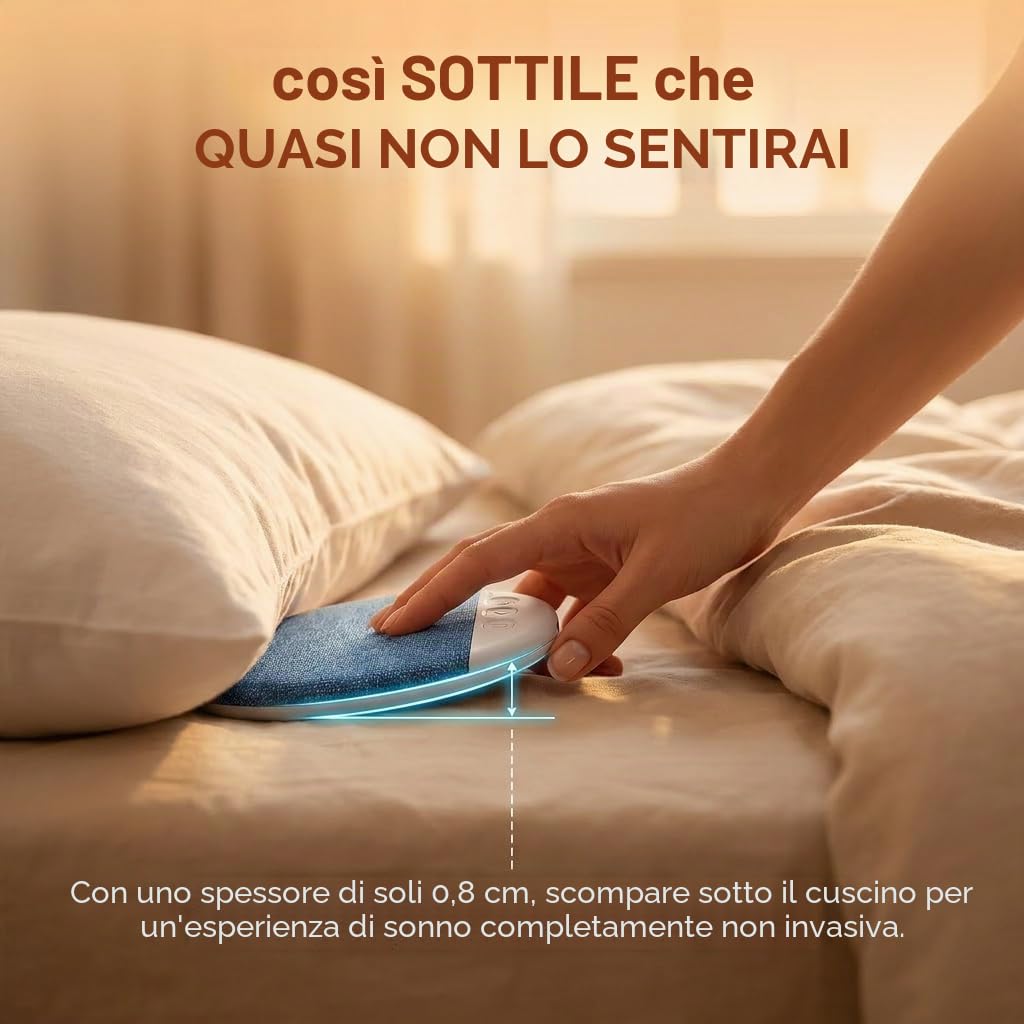 Altoparlante Bluetooth Da Cuscino – Suono Privato 10dB, Timer 30/60/90 Min, 7 Giorni Di Batteria Per Dormire
