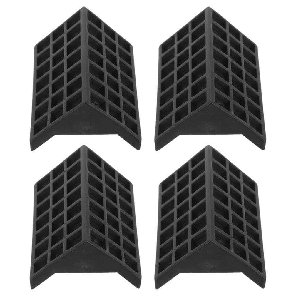 Happyyami Table Tennis Table Corner Guards 4 Pack Plastic Edge Protectors for Indoor Standard Ping Pong Easy Installation Black
