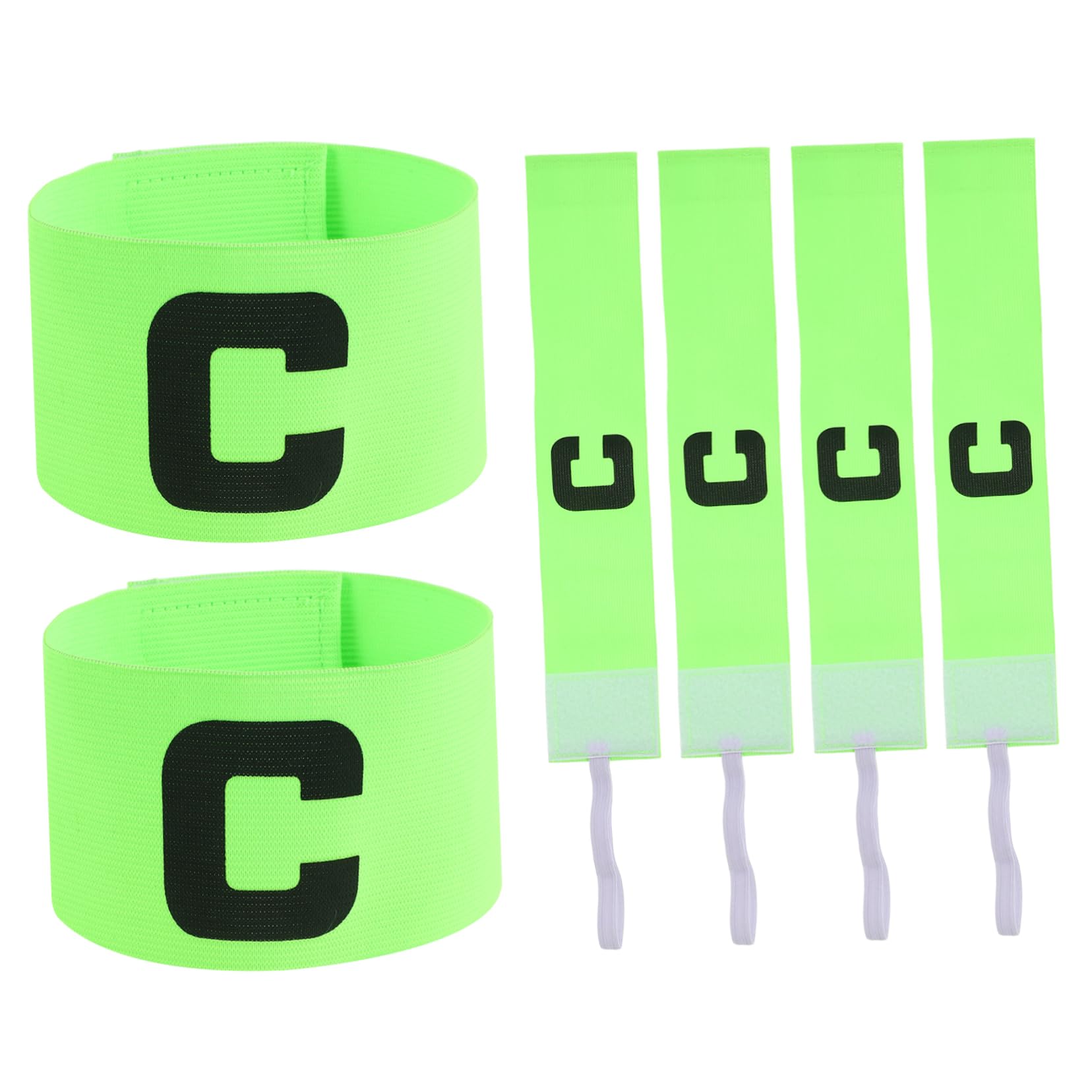 balacoo Elastic Soccer Captain Arm Band Football Match Captain Armbands Durable Sports Arm Band Team Leaders Green Color