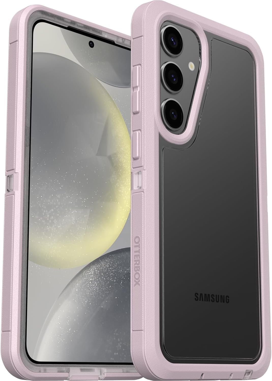 OtterBox Defender Series XT Clear Case for Samsung Galaxy S24+ - Mountain Frost (Clear/Pink) Non-Retail Packaging