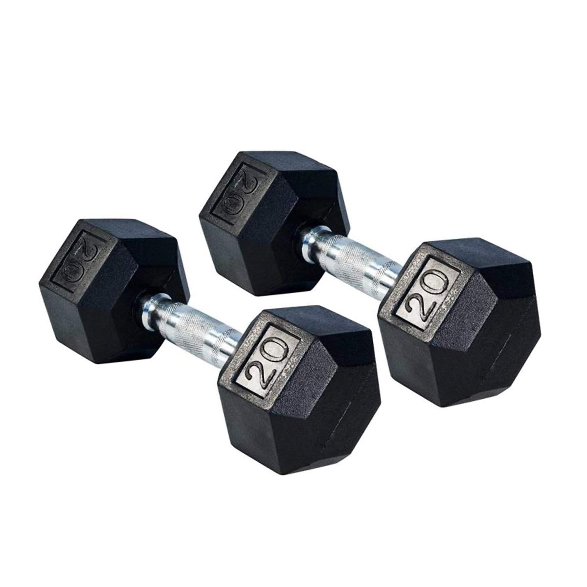 Gronk Fitness Rubber Hex Dumbbell Pairs | 5lbs - 70lbs | Workout Equipment for Men and Women | Rubbe