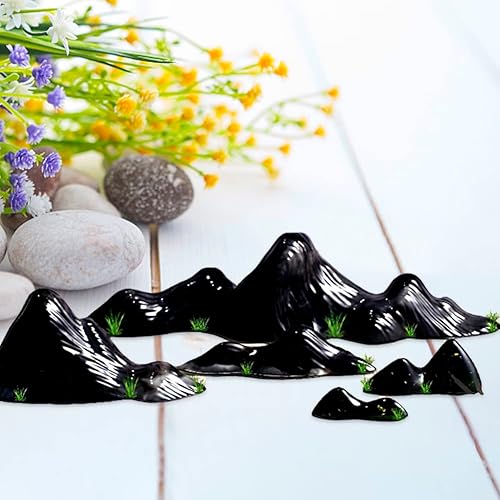 Miniatura 9 de 5 moldes de silicona de montaña, molde de resina para paisaje de montaña, molde de fundición epoxi, bricolaje de picos tridimensionales, paisaje