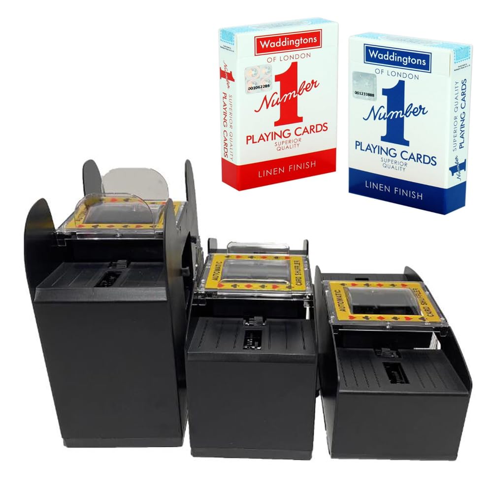 Automatique Electrique Mélangeur De Cartes 1-6 Jeux Mélangeur Automatique pour Cartes à Jouer en Plastique Jeux De Cartes pour La Maison Noir(Size:21x11.8x10cm)