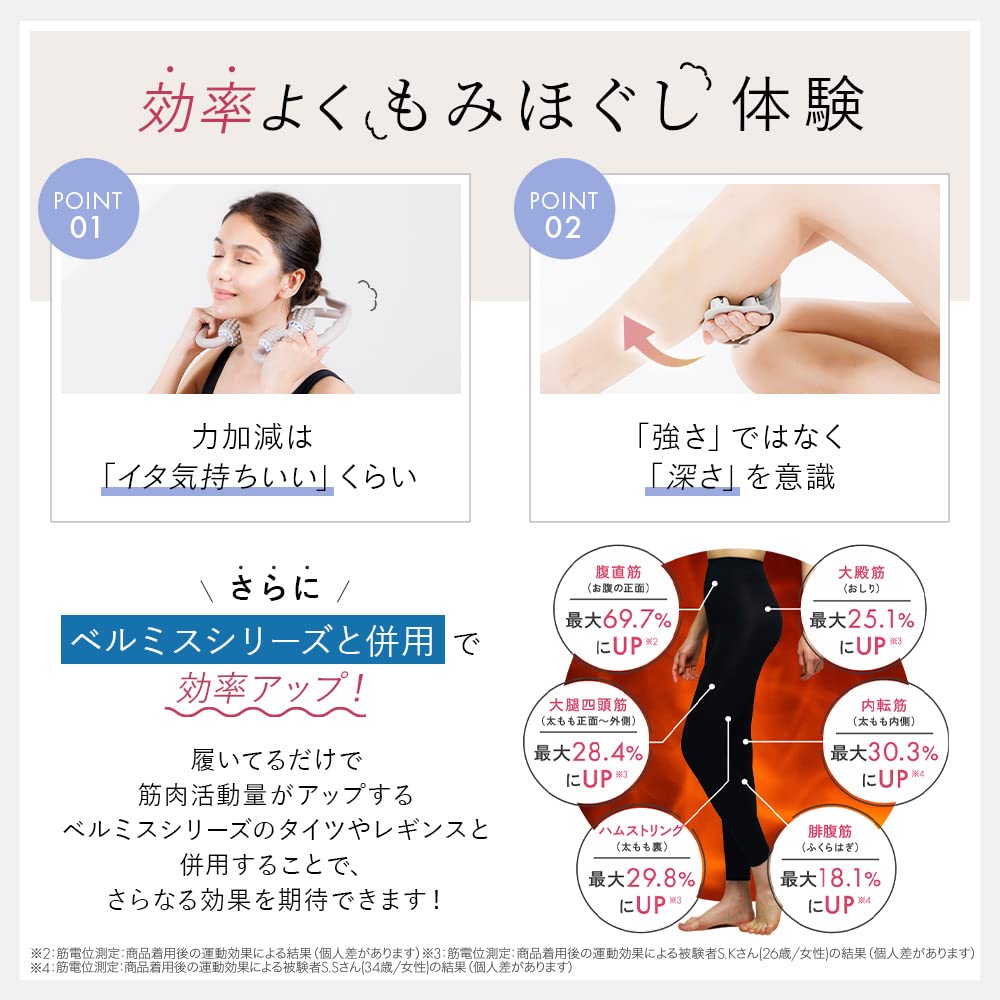 Amazon.co.jp: ベルミス 筋膜ローラー 3点セット 筋膜 ローラー 表層筋
