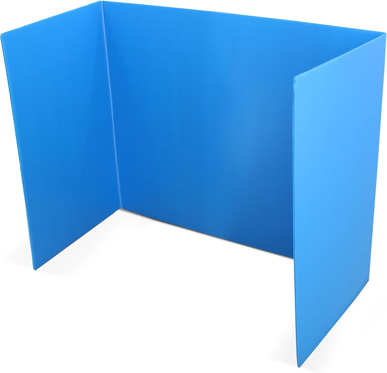 Flipside Products 18”x 46.5” Blue Plastic Study Carrel, Privacy Boards, Premium Corrugated Plastic, Student Privacy and Focus Booth for The Classroom, Desk Divider Cubby for Tests, Made in USA 12 Pack