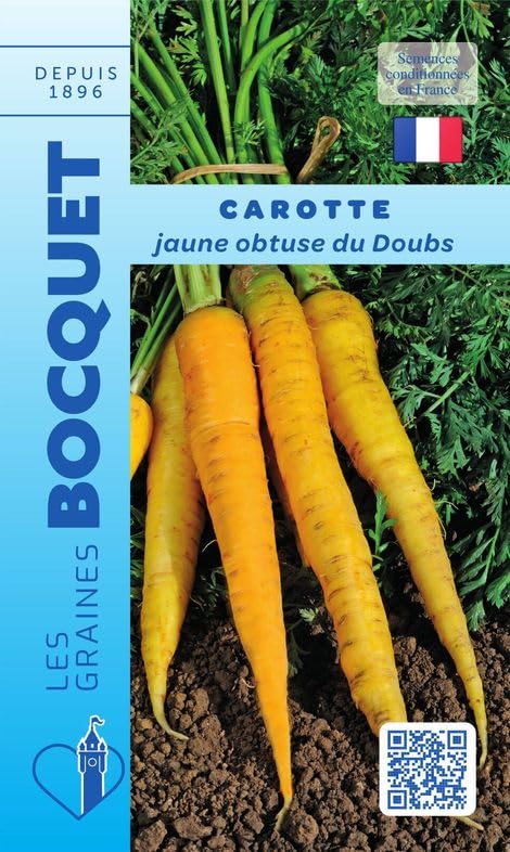 Sachet de graines de Carotte jaune obtuse du Doubs - 7 g - légume racine - LES GRAINES BOCQUET